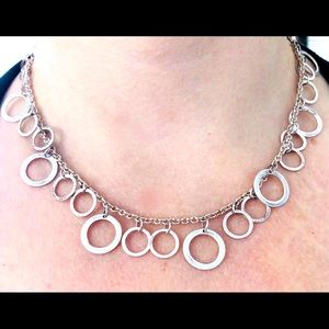 Sterling Silver Circle Charm Necklace